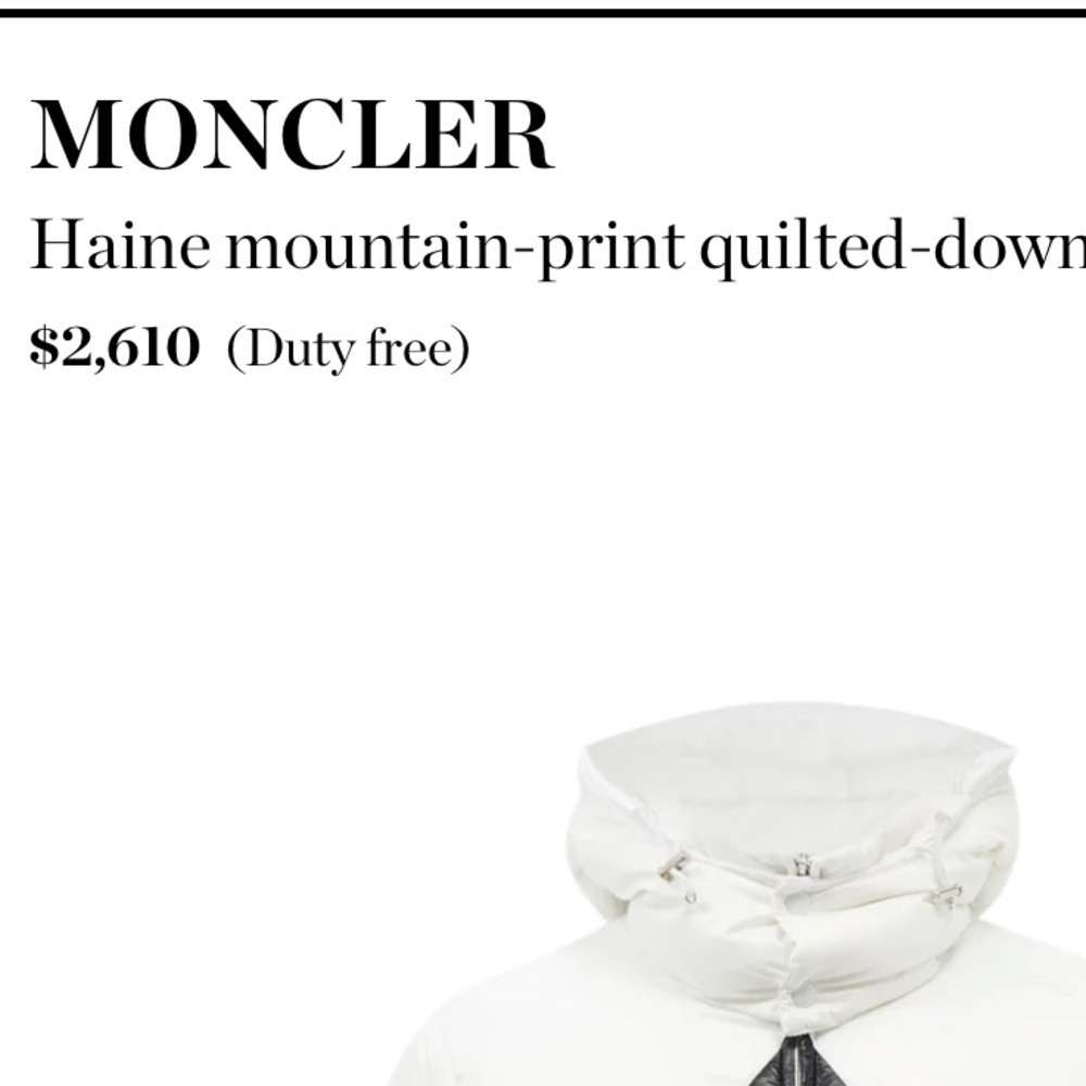 ❌ SOLD 😍MONCLER HAINE ZIG ZAG DOWN JACKET
WHITE & BLACK - Picture 6 of 15